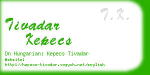 tivadar kepecs business card